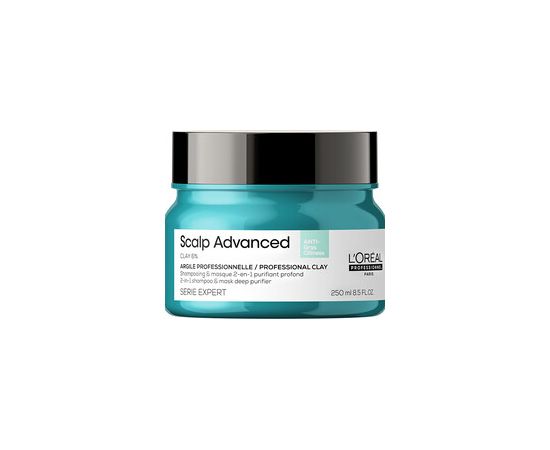 L'oreal Professionnel Scalp Advanced Anti-Oiliness 2-in-1 Clay 250ml Matu kopšana