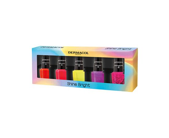 Dermacol Shine Bright Set - Sada neonových laků na nehty Kосметические средства