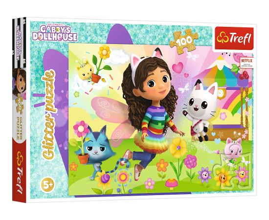 TREFL GABBY´S DOLLHOUSE Mirdzoša puzle, 100 gab. Puzles