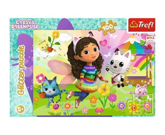 TREFL GABBY´S DOLLHOUSE Mirdzoša puzle, 100 gab. Puzles