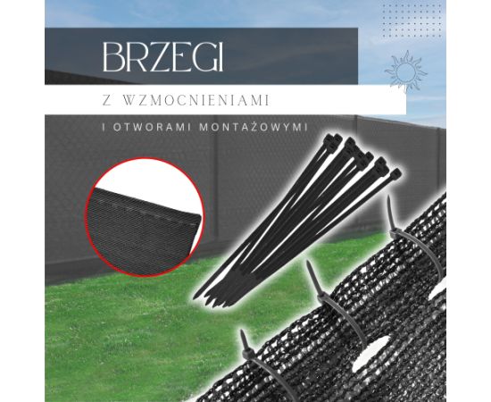 Ēnošanas tīkls Springos SN0022 140 g/m2 1,5x25m 100 Kabeļu saites Siltumnīcas