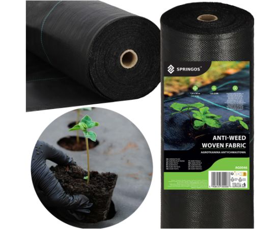 Springos Pretnezāļu agroplēve AG0046 135 GSM 1.6 x 50 m Siltumnīcas