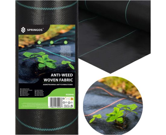 Springos Pretnezāļu agroplēve AG0046 135 GSM 1.6 x 50 m Siltumnīcas