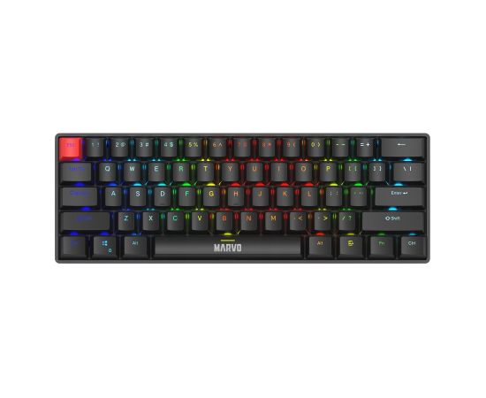 Klaviatūra  Marvo Saber 61 ZDZ Red (KG933G EN) Jaunumi - Datori