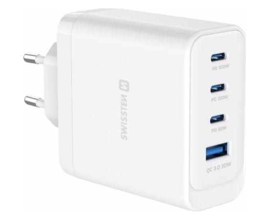 Swissten Travel Charger Core Gan 2x USB-C PD 100W / USB-C 20W / USB-A QC 30W QC 3арядное устройство Зарядные устройства