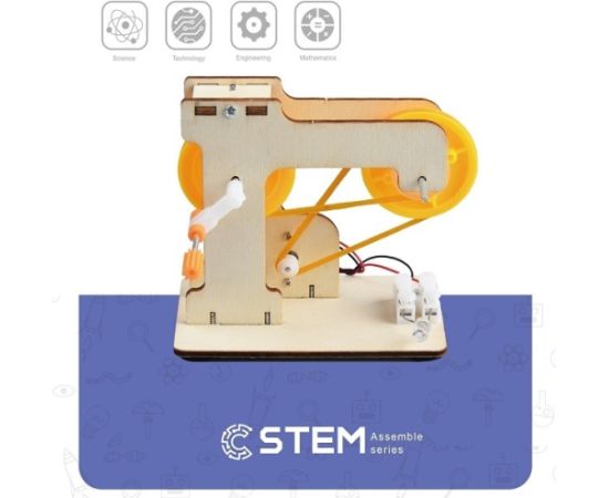 Extradigital Wooden Assembly Kit Hand-Crank Power Generator, STEM Educational Toy Конструкторы