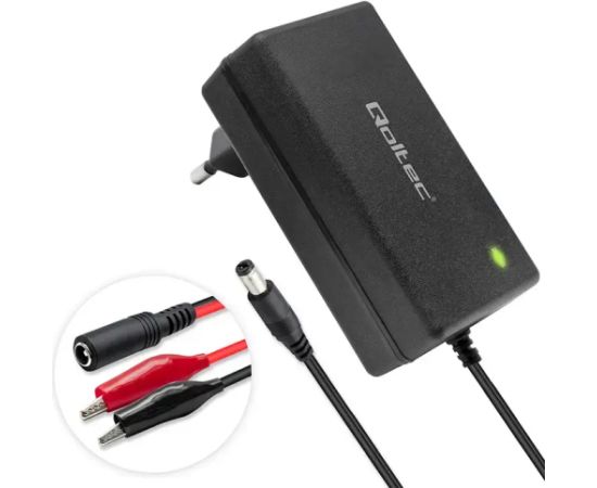 Qoltec Automatic charger for AGM GEL STD batteries | 24V charger | 19.2W | 5.5x2.1 | 1.8m cable Akumulatoru lādētāji, starteri
