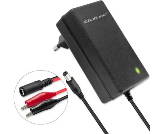 Qoltec Automatic charger for AGM GEL STD 6V 12V battery | 1.5A | Rectifier with LED indicator Зарядные устройства и стартеры