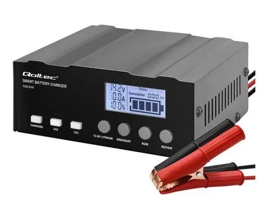 Qoltec Microprocessor charger 12V 12.6V 24V LCD Зарядные устройства и стартеры