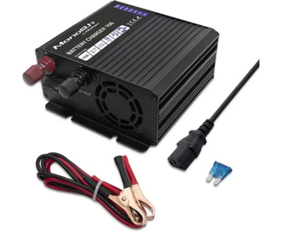 Qoltec Charger for LiFePO4 AGM GEL SLA batteries, 10A Akumulatoru lādētāji, starteri