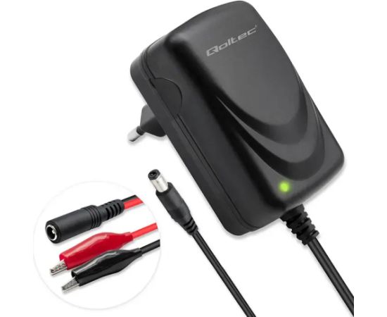 Qoltec Automatic charger for AGM GEL STD batteries | 6V/12V charger | 6W | 5.5x2.1 | 1.8m cable Akumulatoru lādētāji, starteri