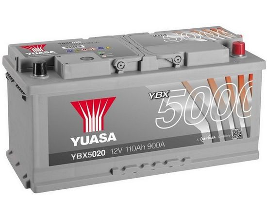 Yuasa 5000 YBX5020 110Ah 900A Startera akumulatoru baterija