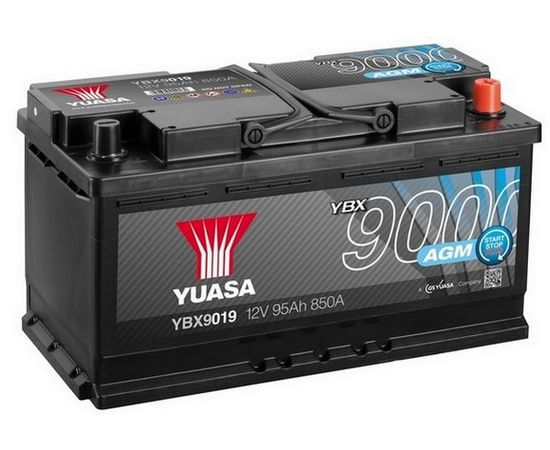 Yuasa 9000 YBX9000 AGM Start Stop Plus 95Ah 850A Startera akumulatoru baterija