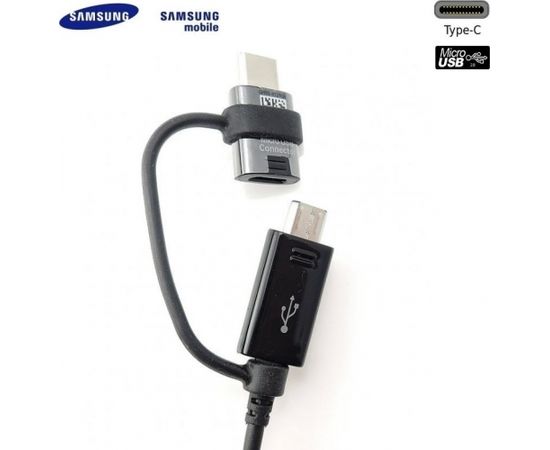 Samsung EP-DG950 USB 2in1 Combo Type-C & Micro USB Data & Charging Cable 1.2m Black (OEM)