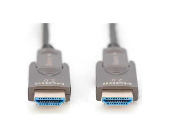 Digitus HDMI / Micro HDMI AOC hybrid fiber optic cable, UHD 4K (black, 15 meters, removable plugs) HDMI vadi