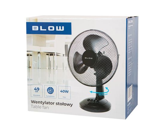 Desk fan BLOW 12"/30cm 40W BLACK Вентиляторы