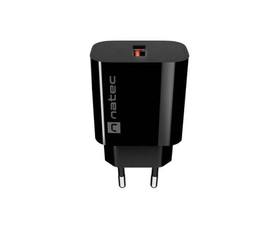 WALL CHARGER NATEC RIBERA 1X USB-A 18W BLACK Зарядные устройства