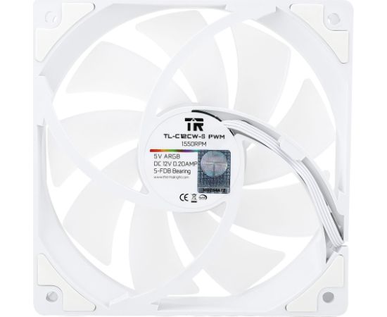 Thermalright TL-C12CW-S X3 PWM ARGB White 3vnt. (120mm) Cooling fans / TL-C12CW-S-3 Jaunumi - Datori