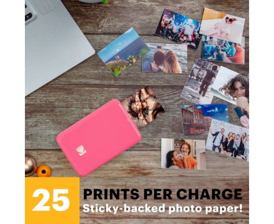 Kodak STEP Instant Mobile Photo printer Colour ZINK 2x3'' 1 ppm, Bluetooth, Pink Новости - Для офиса