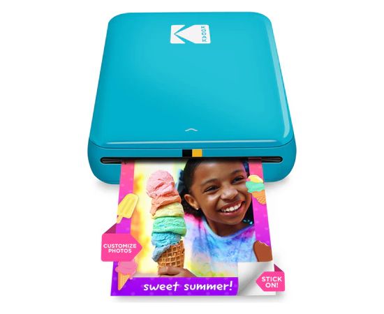 Kodak STEP Instant Mobile Photo printer Colour ZINK 2x3'' 1 ppm, Bluetooth, Blue Jaunumi - Birojam