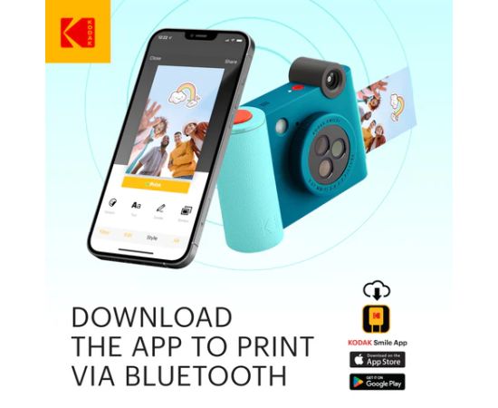 Kodak SMILE+ Instant Print Camera, 2x3'', Blue Jaunumi - Audio-Video