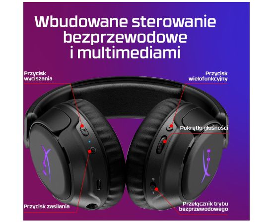 Austiņas HyperX Cloud Flight 2 - Wireless Gaming Headset (Black) Austiņas