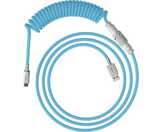 Vads USB HP HyperX USB-C Coiled Cable Light Blue-White Новинки Компьютерная техника