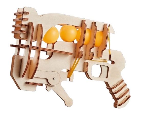 Extradigital Wooden Assembly Kit Ping Pong Ball Gun Konstruktori 