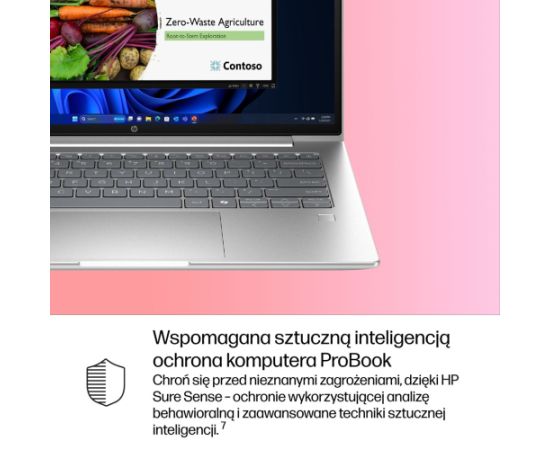 HP ProBook4 G1i Ultra 7 255U 14"WUXGA 300nits 60Hz 16GB DDR5 5600 SSD512 Arc Cam1080p 56Wh W11Pro Pike silver 3Y OnSite Ноутбуки