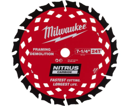 Griešanas disks Milwaukee 4932499376; CSB P WD; 190x30x1,6 mm; Z24 Zāģripas