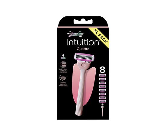 Wilkinson Sword Intuition Quattro - Holicí strojek + 8 hlavic Духи и косметика