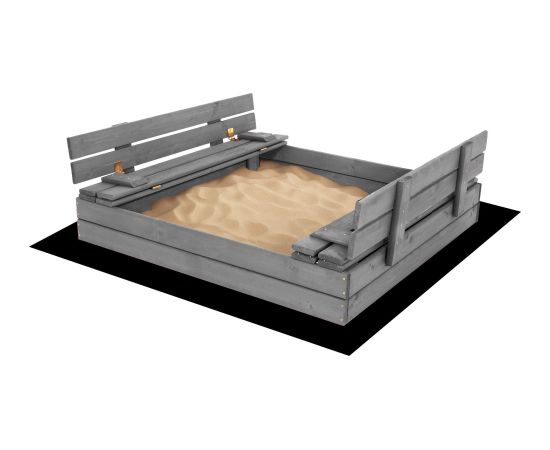 Springos Premium koka smilšu kaste SBP120SET01X 120 x 120 cm komplekts Smilšu kastes