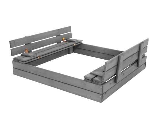 Springos Premium koka smilšu kaste SBP120SET01X 120 x 120 cm komplekts Smilšu kastes