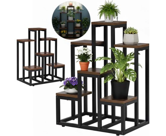 Springos Metāla puķu statīvs GA0220 51 x 34 x 67 cm Priekšnama mēbeles