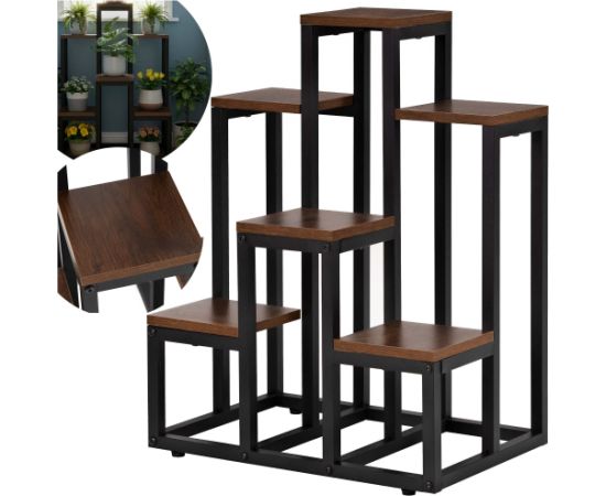 Springos Metāla puķu statīvs GA0220 51 x 34 x 67 cm Priekšnama mēbeles