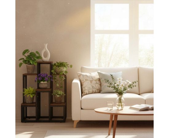 Springos Metāla puķu statīvs GA0220 51 x 34 x 67 cm Priekšnama mēbeles