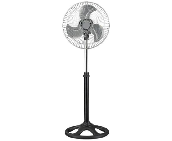 Ventilators ar statīvu, 45W, metāla lāpstiņas, 30 cm, melns/sudraba, 55R1760D12, Rosberg Ventilatori