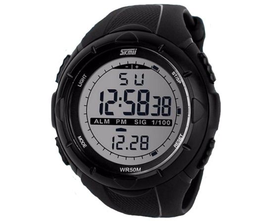 SKMEI DG1025 Gent Size Black Rokas pulksteņi 