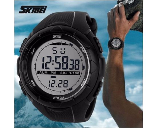 SKMEI DG1025 Gent Size Black Rokas pulksteņi 
