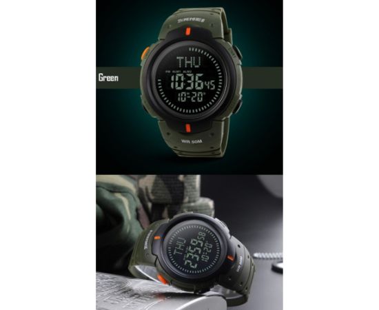 SKMEI DG1231CM Army Green Rokas pulksteņi 