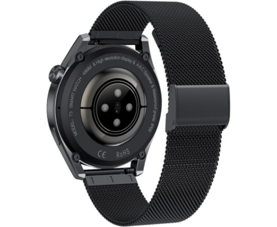 Karen Millen Išmanusis laikrodis DT4 BK STEEL su bevielio įkrovimo ir BT skambučio funkcija Наручные часы