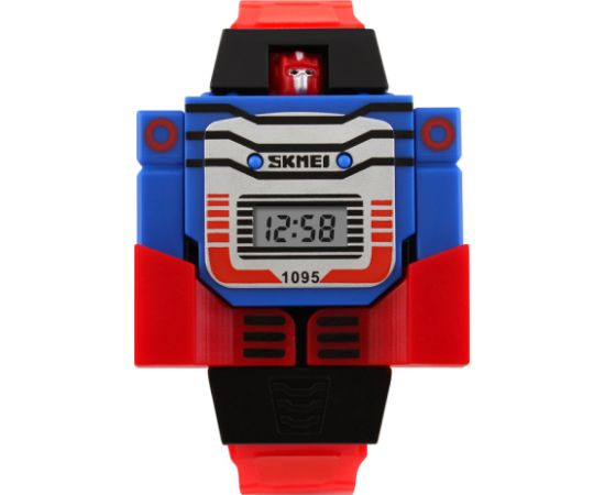 SKMEI 1095 Red Vaikiškas laikrodis Rokas pulksteņi 