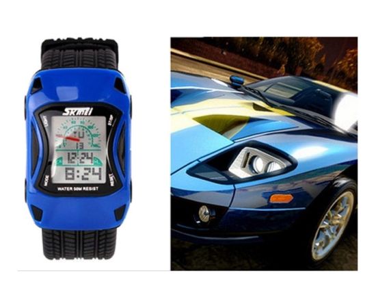 SKMEI 0961B Kids Blue Vaikiškas laikrodis Rokas pulksteņi 