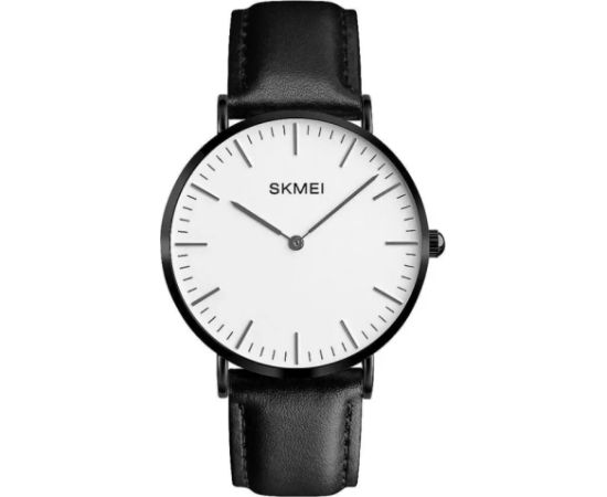 Skmei 1181 black leather Rokas pulksteņi 
