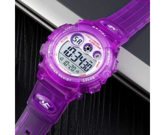 SKMEI 1451 PL Purple Vaikiškas laikrodis Rokas pulksteņi 