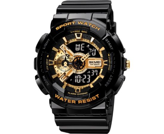 SKMEI 1688 BK GD Black Gold Rokas pulksteņi 
