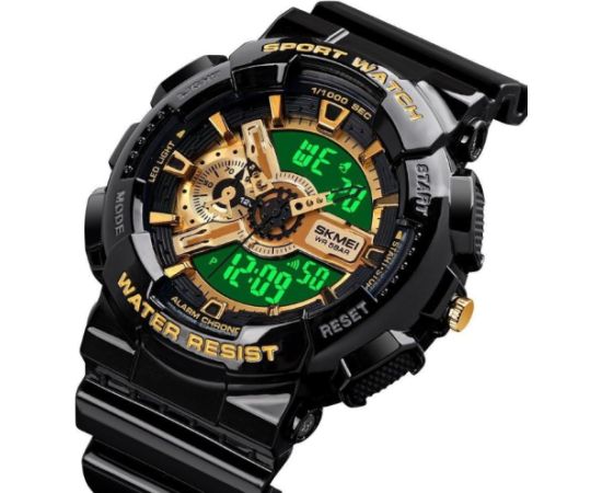 SKMEI 1688 BK GD Black Gold Rokas pulksteņi 