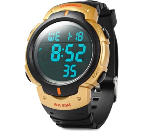 SKMEI DG1068GD Golden Rokas pulksteņi 