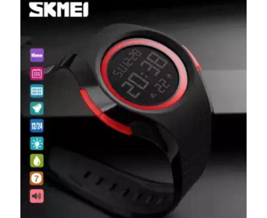 SKMEI 1269 RD Red Rokas pulksteņi 