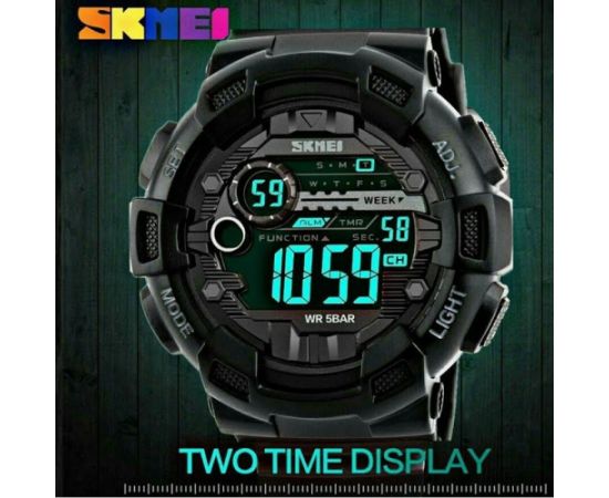 SKMEI DG1243 Black Rokas pulksteņi 